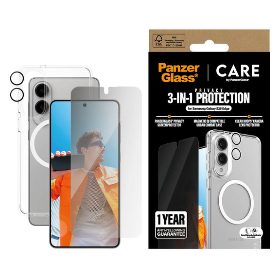 Bundle 3u1 Privacy za Samsung Galaxy S25 Edge, PanzerGlass