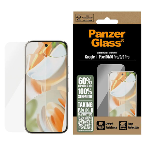 Kaljeno staklo za Google Pixel 10/10 Pro/9/9 Pro, Prozirna, PanzerGlass