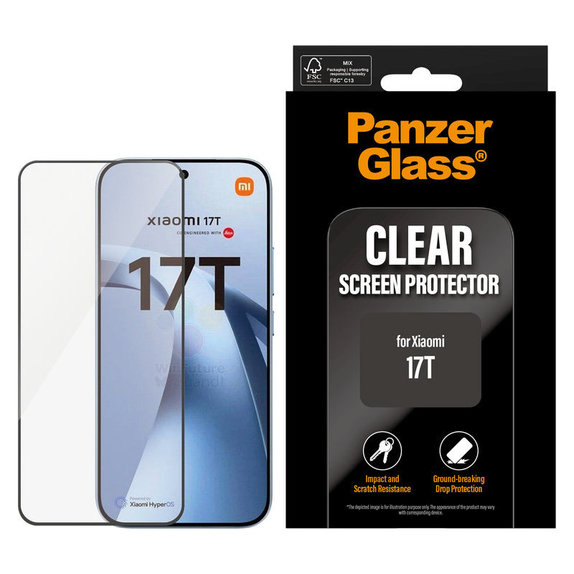 Kaljeno staklo UWF za Xiaomi 17T, Crna, PanzerGlass