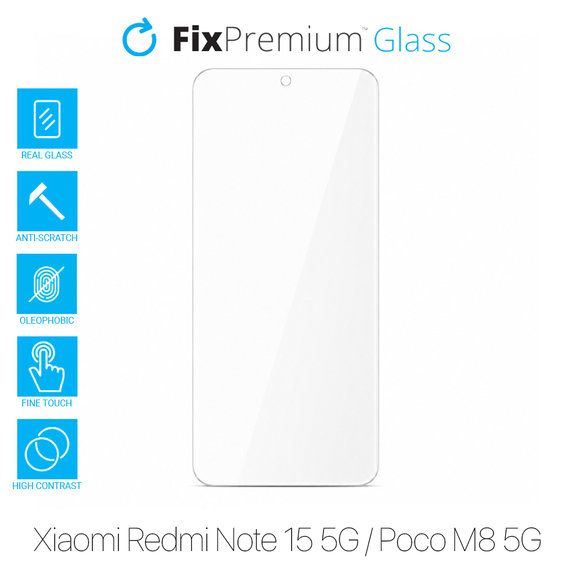 FixPremium Glass - Kaljeno staklo za Xiaomi Redmi Note 15 5G, Poco M8 5G