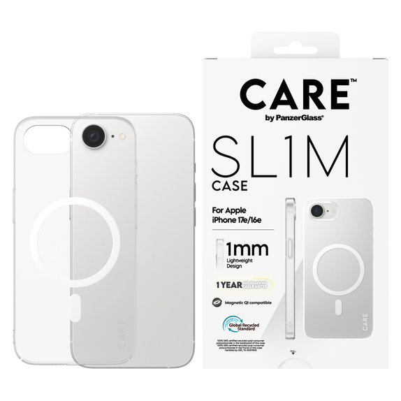 Maska SL1M s MagSAFE by PanzerGlass za iPhone 17e/16e, Prozirna, PanzerGlass