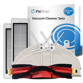 Set rezervnih dijelova za Xiaomi Roborock S5 Max, S6, S6 MaxV, S6 Pure, Xiaowa E3 (1x Glavna četka, 2x Filter, 2x Bočna četka – bijela, 2x Krpa za brisanje)