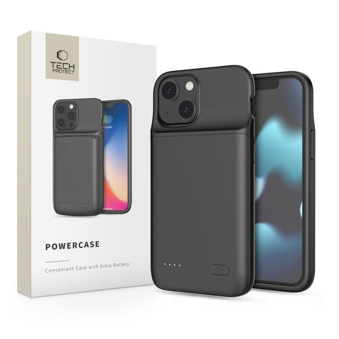 Powerbank Powercase 4700mAh za iPhone 12 Mini / 13 Mini, crna, Tech-Protect