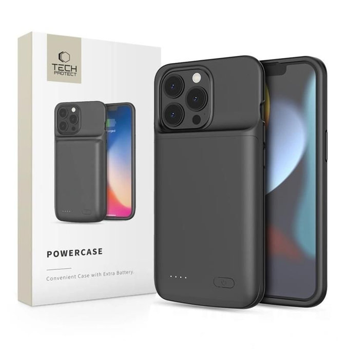 Powerbank Powercase 4800mAh za iPhone 13 / 13 Pro, crna, Tech-Protect