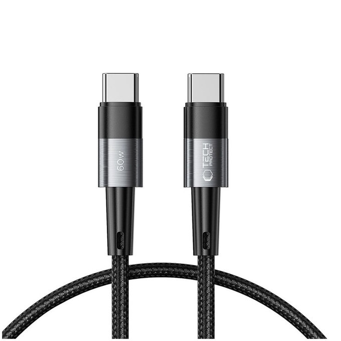 Kabel Ultraboost USB-C Cable PD 60W / 3A 25CM, siva, Tech-Protect