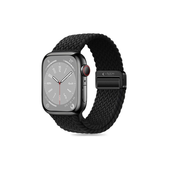 Remen Nylonmag za Apple Watch 8 / 9 / 10 / 11 / SE / Ultra (44 / 45 / 46 / 49 mm), crna, Tech-Protect