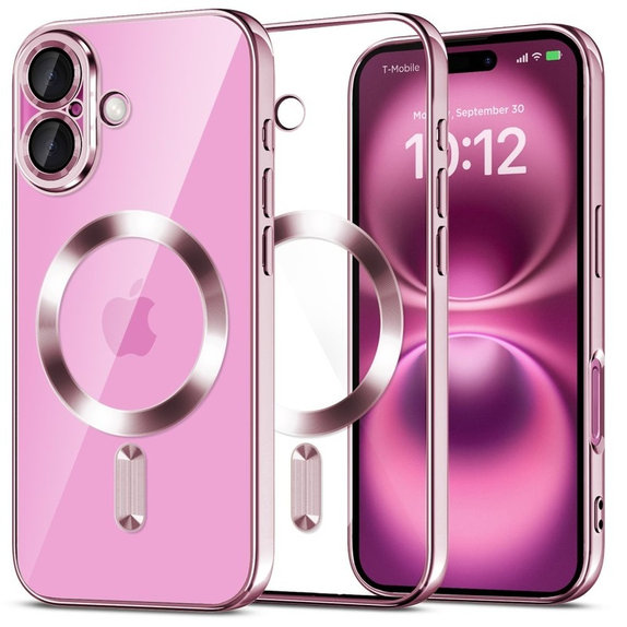Maskica MagFlex MagSafe za iPhone 16 Shiny Rose, Tech-Protect