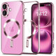 Maskica MagFlex MagSafe za iPhone 16 Shiny Rose, Tech-Protect