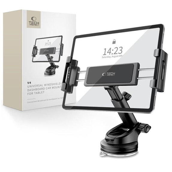 Auto držač V4 Universal Windshield & Dashboard for Tablet, crna, Tech-Protect