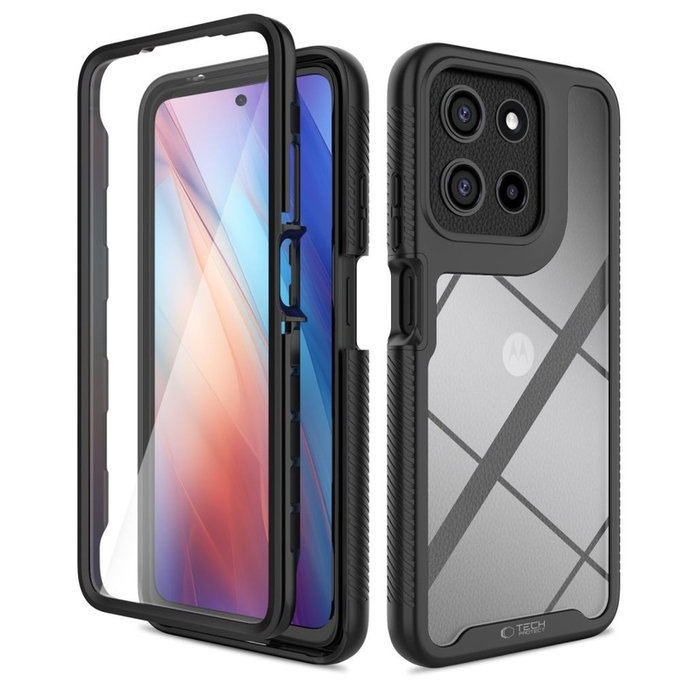 Maskica Defense za Motorola Moto G15 / G15 Power / G17 / G17 Power / G05 / E15, crna, Tech-Protect