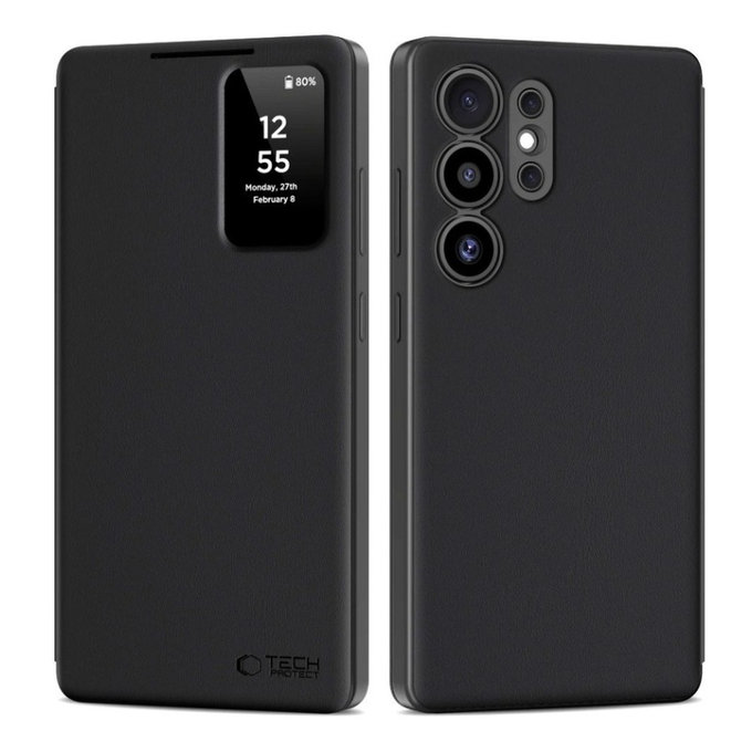 Maskica Smart Wallet za Samsung S25 Ultra, Matte Black, Tech-Protect