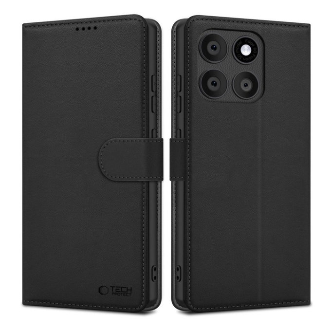Maskica Wallet za Motorola Edge 60 / 60 Fusion, crna, Tech-Protect