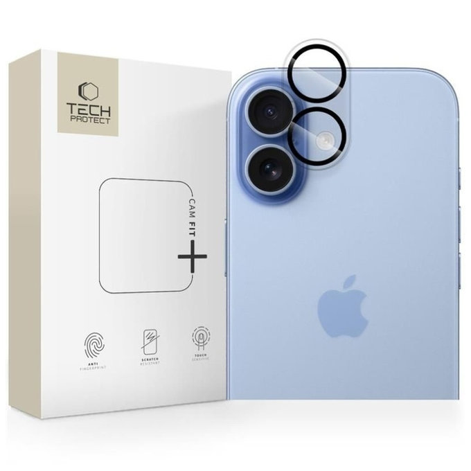 Zaštita kamere Cam Fit+ za iPhone 17, prozirna, Tech-Protect
