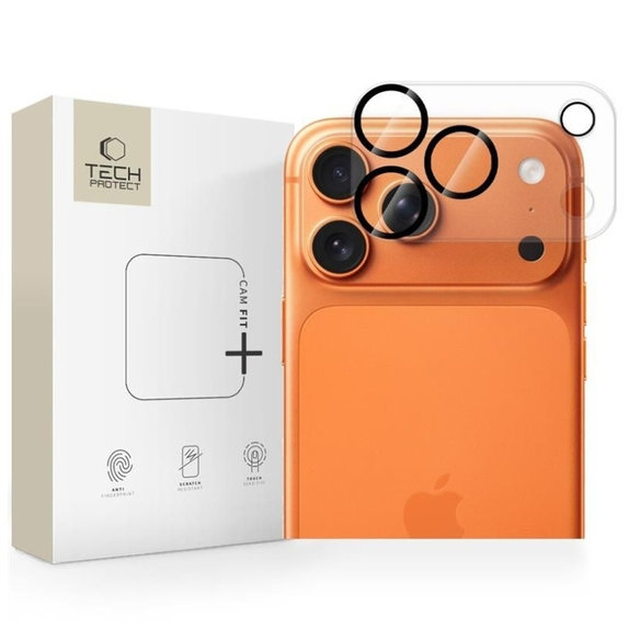 Zaštita kamere Cam Fit+ za iPhone 17 Pro, prozirna, Tech-Protect