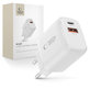 Mrežni punjač NCA20 2-PORT PD 20W / QC3.0, bijela, Tech-Protect