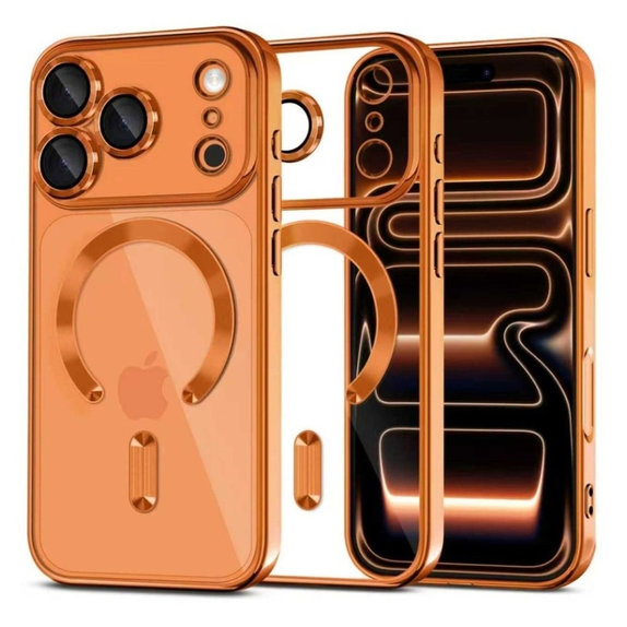 Maskica MagFlex MagSafe za iPhone 17 Pro Max, Shiny Cosmic Orange, Tech-Protect