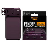 Zaštita objektiva Fender za iPhone 18 Pro Max, Dark Cherry, PanzerGlass