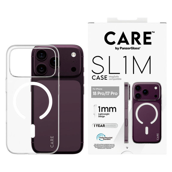 Maska SL1M s MagSAFE za iPhone 18 Pro/17 Pro/16e, Transparentnana, PanzerGlass
