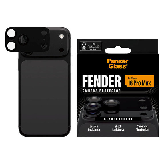 Zaštita objektiva Fender za iPhone 18 Pro Max, Black Currant Currant, PanzerGlass