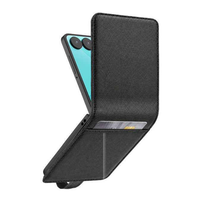 Maska Wallet Stand za Samsung Galaxy Z Flip8, Crna, SBS