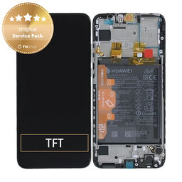 Huawei P Smart (2019), P Smart Plus (2019) - LCD zaslon + zaslon osjetljiv na dodir + okvir + Baterija (Midnight Black) - 02352JEY, 02352JFA Genuine Service Pack