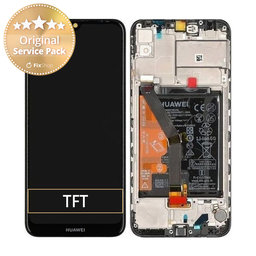 Huawei Y6s - LCD zaslon + zaslon osjetljiv na dodir + okvir + baterija (Starry Black) - 02353JJV Genuine Service Pack