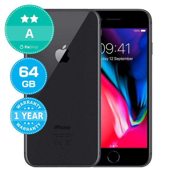 Apple iPhone 8 Space Gray 64GB A Obnovljeno