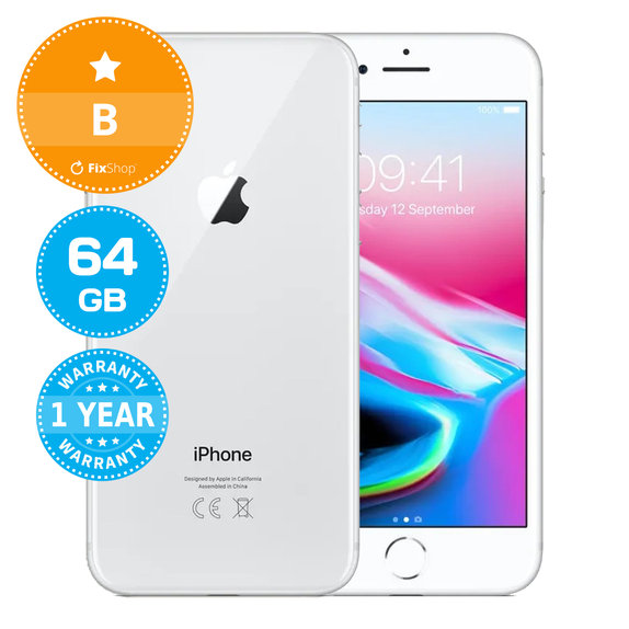 Apple iPhone 8 Silver 64GB B Obnovljeno