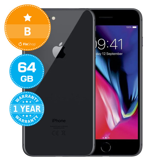 Apple iPhone 8 Plus Space Gray 64GB B Obnovljeno