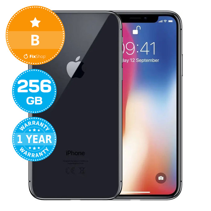 Apple iPhone X Space Gray 256GB B Obnovljeno