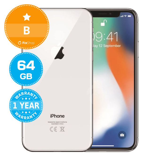 Apple iPhone X Silver 64GB B Obnovljeno