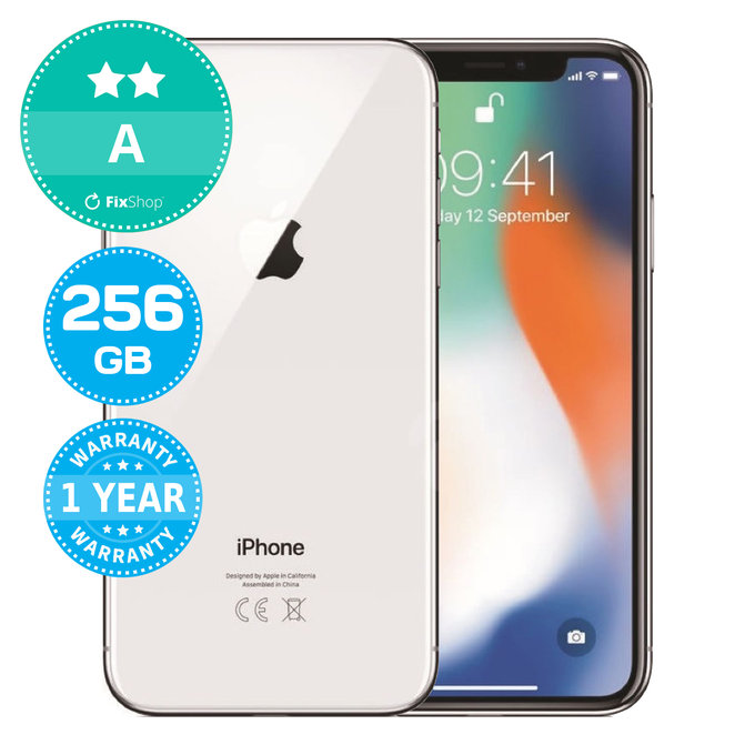 Apple iPhone X Silver 256GB A Obnovljeno