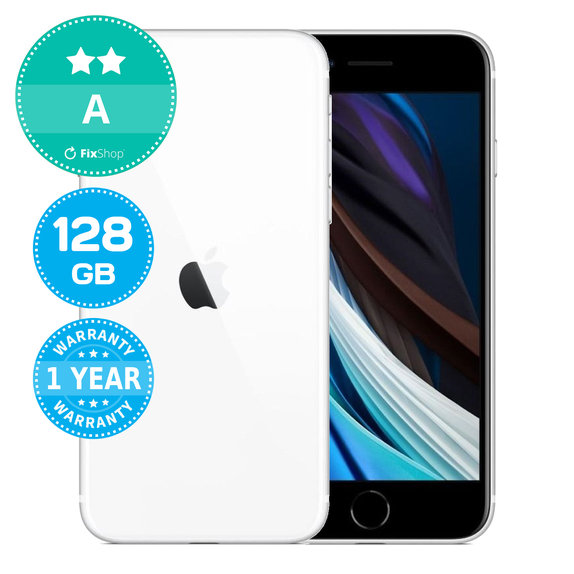 Apple iPhone SE (2nd Gen 2020) White 128GB A Obnovljeno