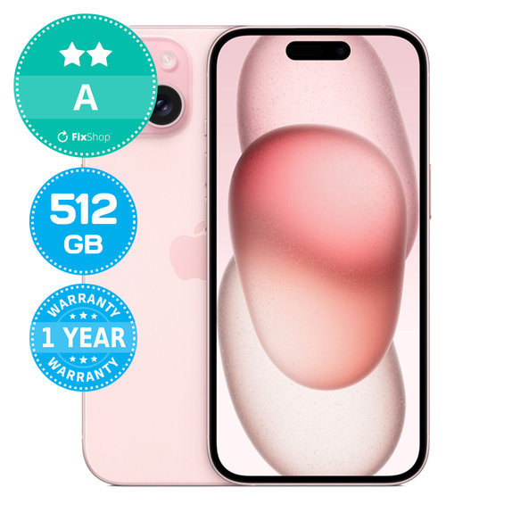 Apple iPhone 15 Pink 512GB A Obnovljeno