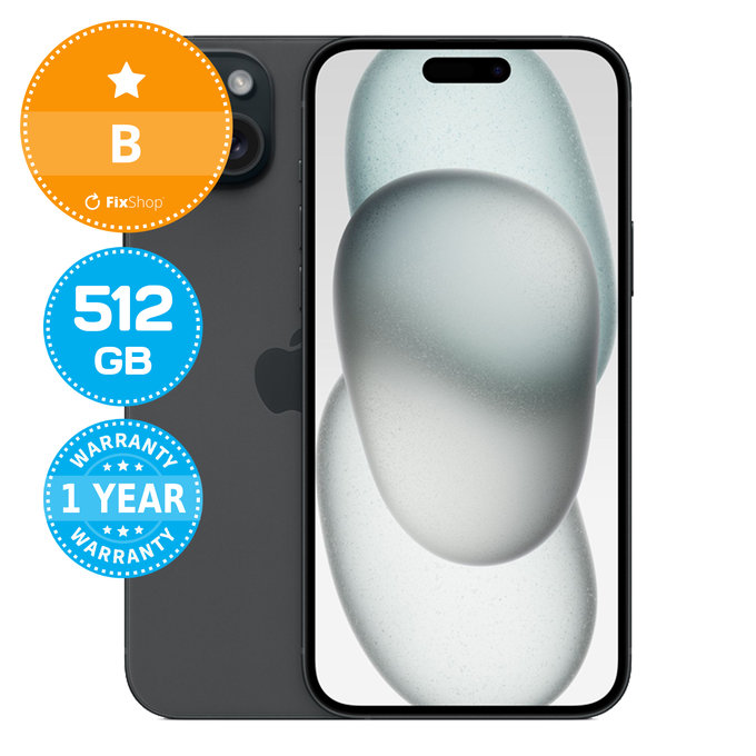 Apple iPhone 15 Plus Black 512GB B Obnovljeno