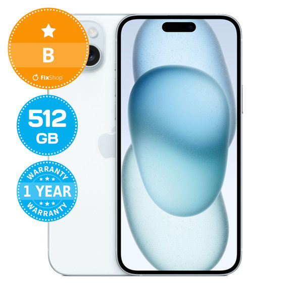 Apple iPhone 15 Plus Blue 512GB B Obnovljeno