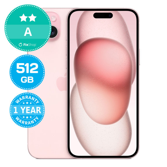 Apple iPhone 15 Plus Pink 512GB A Obnovljeno