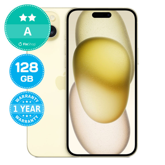 Apple iPhone 15 Plus Yellow 128GB A Obnovljeno