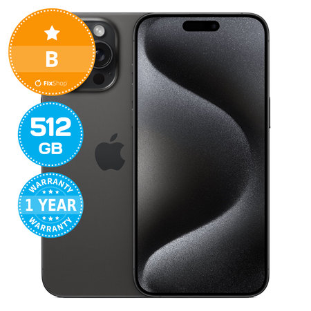 Apple iPhone 15 Pro Max Black Titanium 512GB B Obnovljeno
