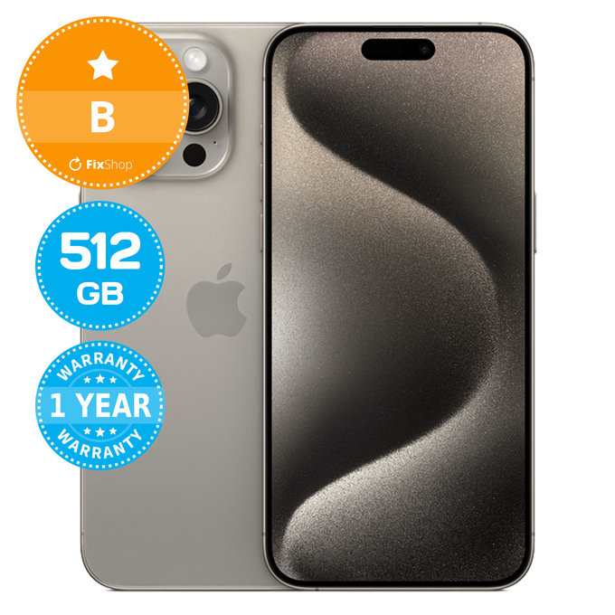 Apple iPhone 15 Pro Max Natural Titanium 512GB B Obnovljeno