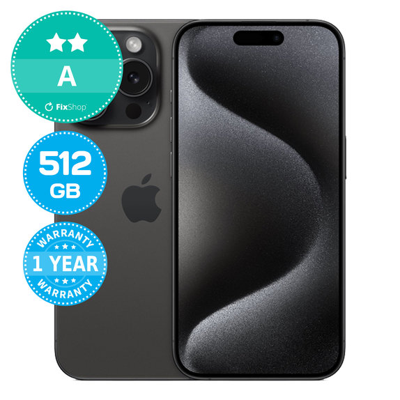 Apple iPhone 15 Pro Black Titanium 512GB A Obnovljeno