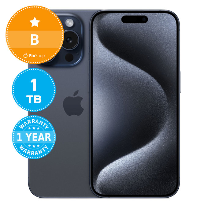 Apple iPhone 15 Pro Blue Titanium 1TB B Obnovljeno