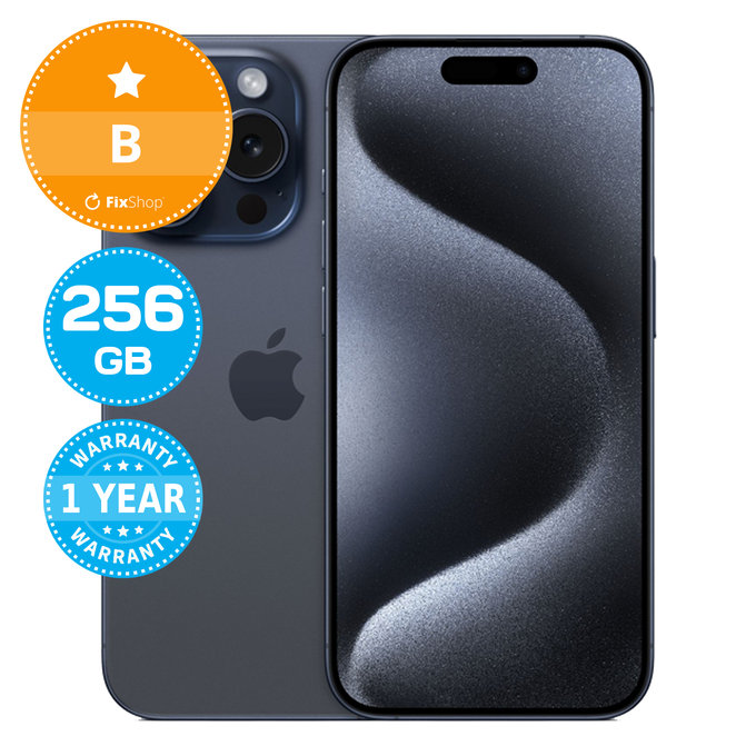 Apple iPhone 15 Pro Blue Titanium 256GB B Obnovljeno