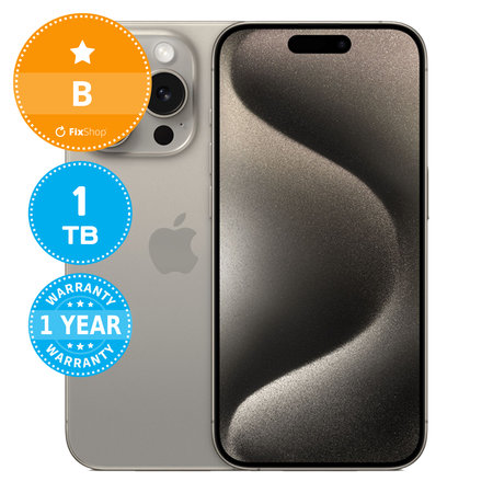 Apple iPhone 15 Pro Natural Titanium 1TB B Obnovljeno
