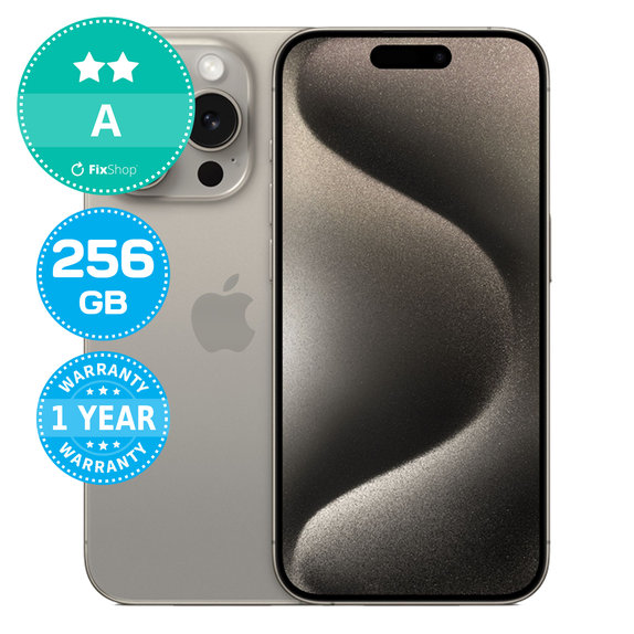 Apple iPhone 15 Pro Natural Titanium 256GB A Obnovljeno