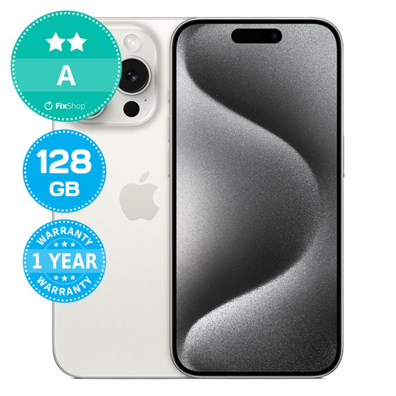 Apple iPhone 15 Pro White Titanium 128GB A Obnovljeno