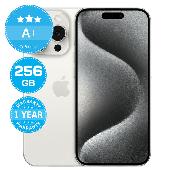 Apple iPhone 15 Pro White Titanium 256GB A+ Obnovljeno
