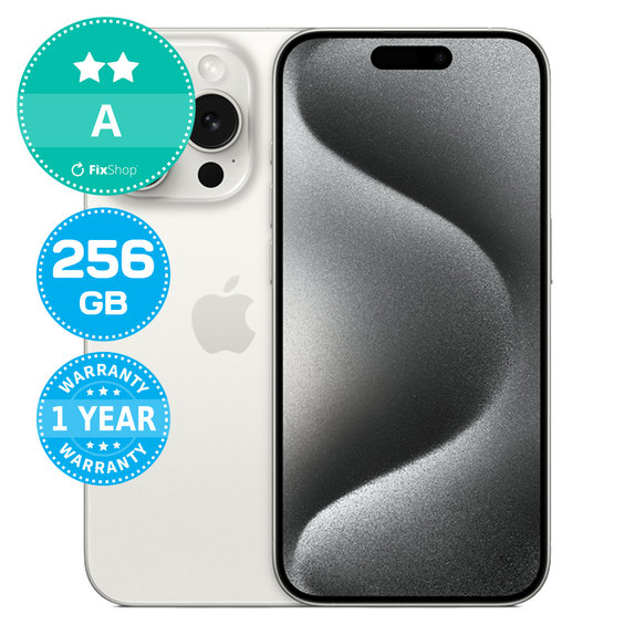 Apple iPhone 15 Pro White Titanium 256GB A Obnovljeno