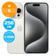 Apple iPhone 15 Pro White Titanium 256GB B Obnovljeno