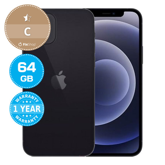 Apple iPhone 12 Black 64GB C Obnovljeno